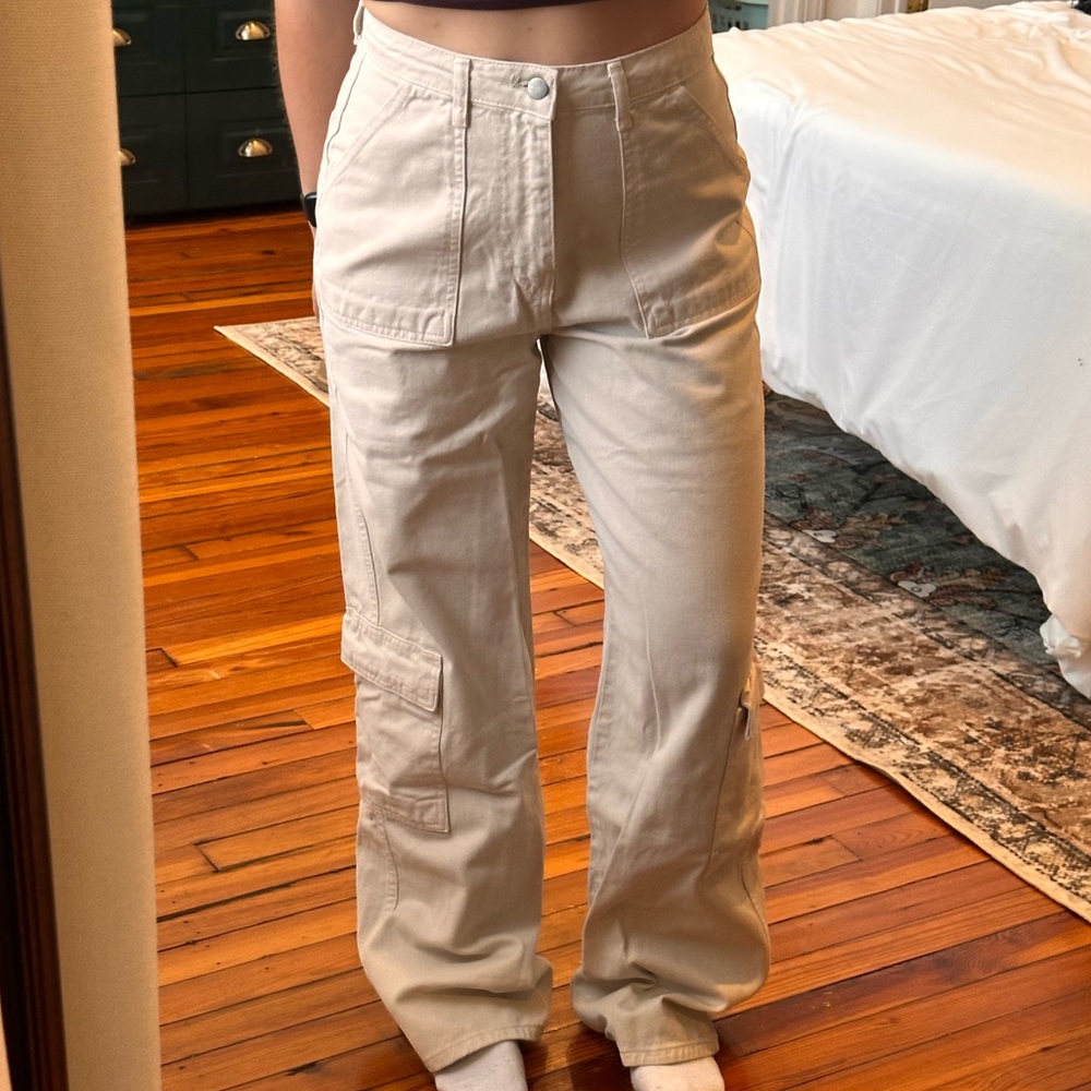 PrettyLittleThing Women’s Beige Cargo Pants